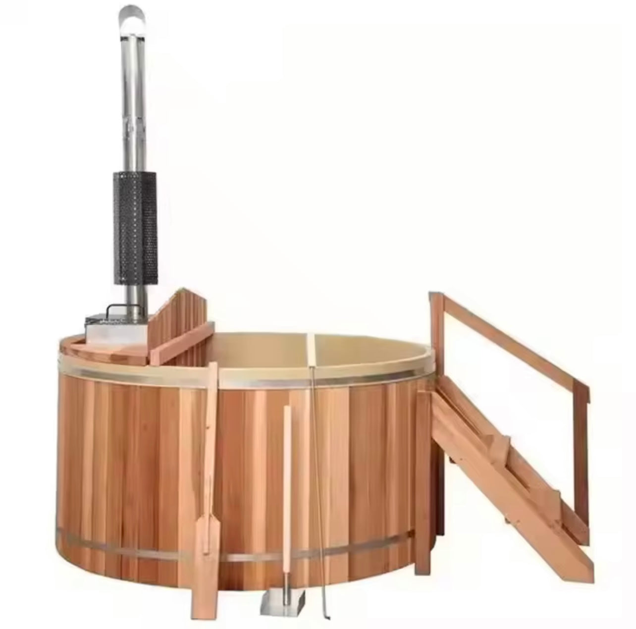 6 Person Outdoor Wood Fired Hot Tub