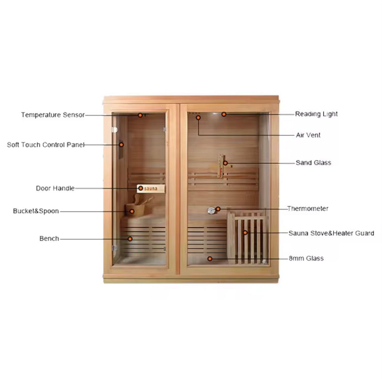 Premium Canadian Hemlock 4 person sauna